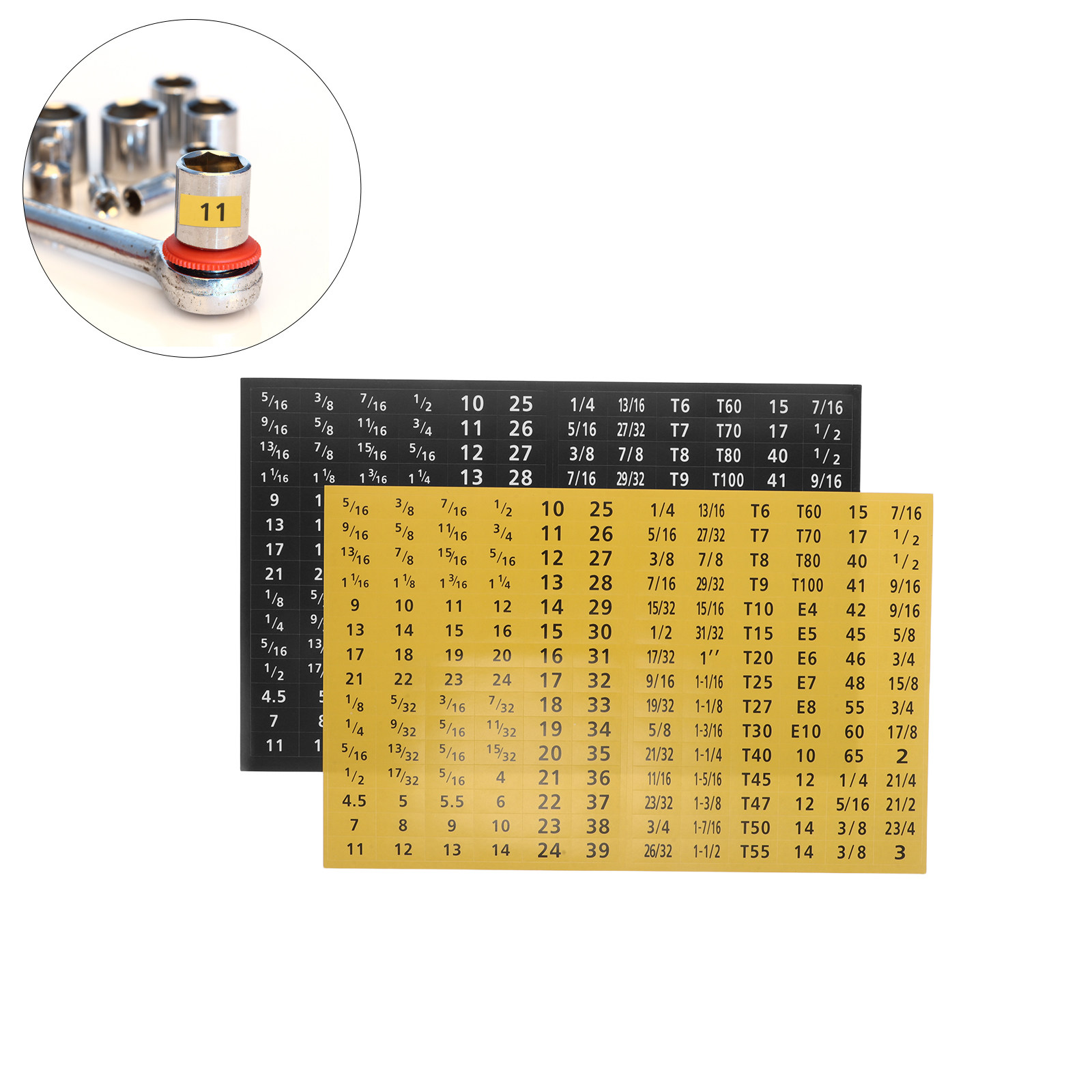 Tools Box For Workshop - 20 Etichette Adesive per Misure di
